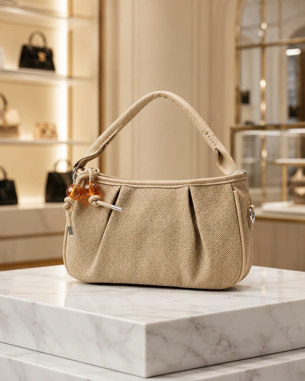 Imported High-End Matte Mini Hobo Bag with Dual Straps | Premium Women’s Trendy Shoulder & Crossbody Bag for Casual & Formal Fashion