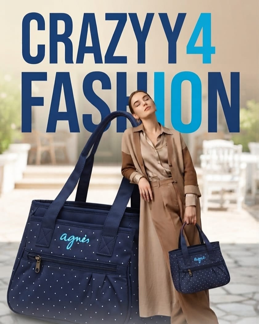 Agnes Premium Waterproof Satin-Finish Utility Tote Bag | High-End Trendy 3-Zip Shoulder Bag for Travel, Office & College