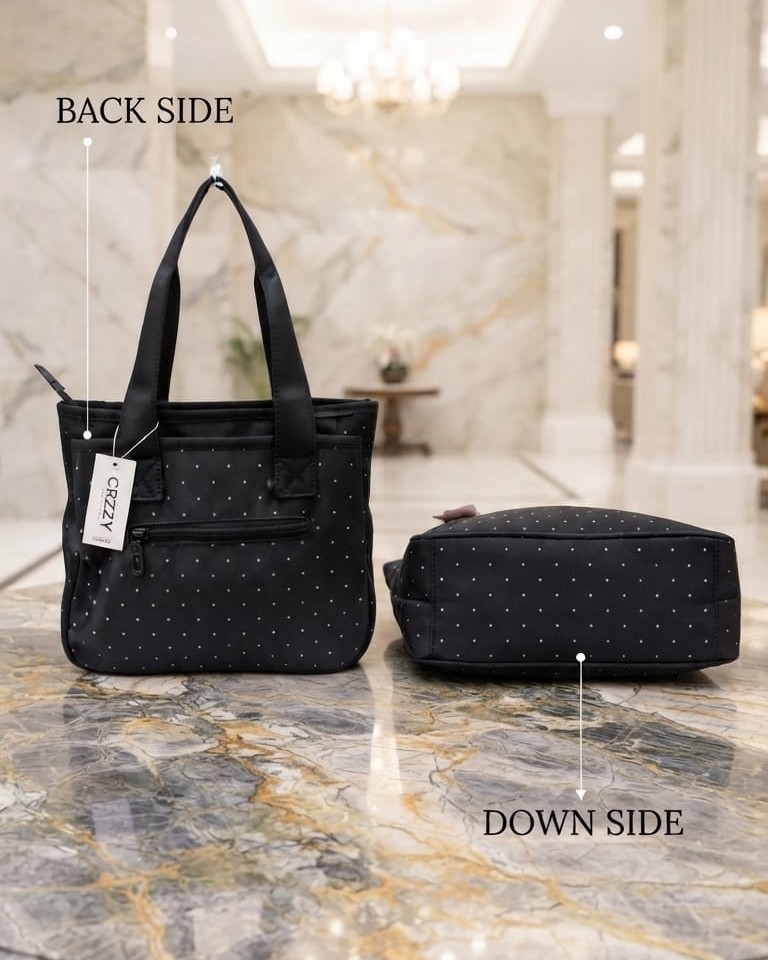 Agnes Premium Waterproof Satin-Finish Utility Tote Bag | High-End Trendy 3-Zip Shoulder Bag for Travel, Office & College
