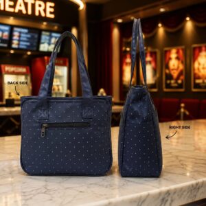 Agnes Premium Waterproof Satin-Finish Utility Tote Bag | High-End Trendy 3-Zip Shoulder Bag for Travel, Office & College