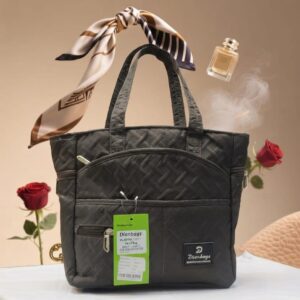 Agnes Premium Waterproof Satin-Finish Multi-Zip Tote Bag | High-End Trendy 5-Zip Utility Bag for Travel, Office & College