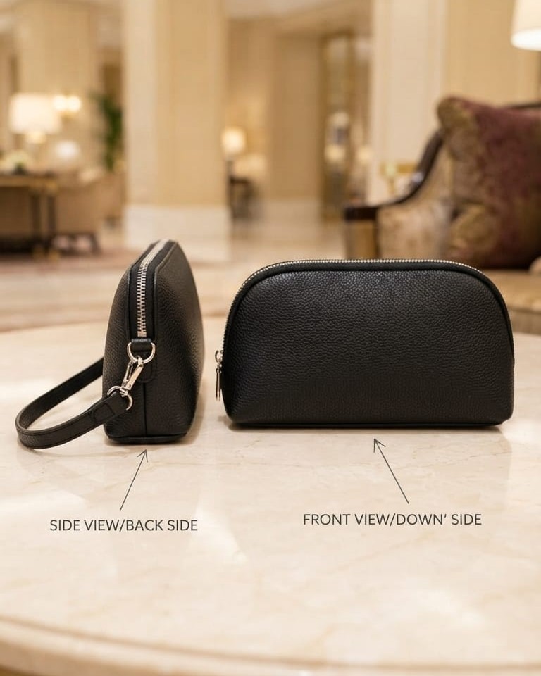 Imported High-End Fashion PU Handkit Clutch in Black | Elegant Women’s Handheld Bag for Party, Casual & Formal Use