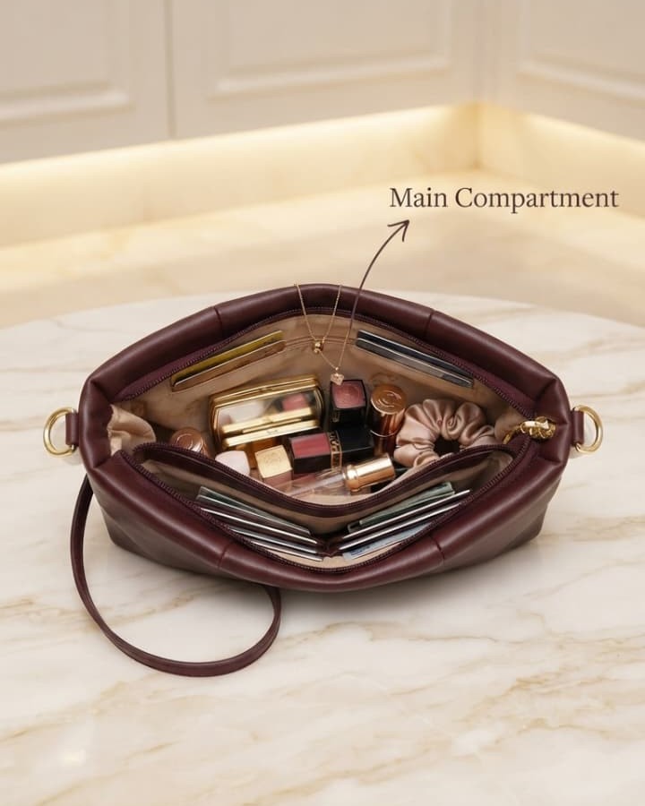 Classic Premium Soft PU Leather Sling Bag for Women | High-End Trendy Partywear Crossbody Bag