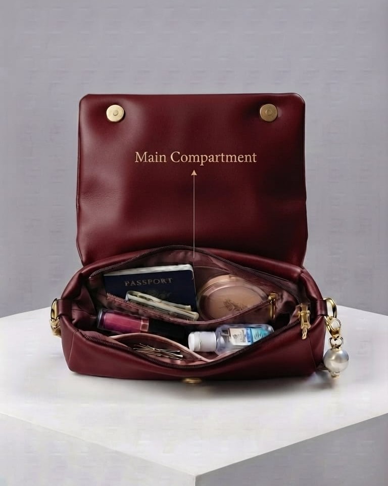 Classic Premium Soft PU Leather Sling Bag for Women | High-End Trendy Partywear Crossbody Bag