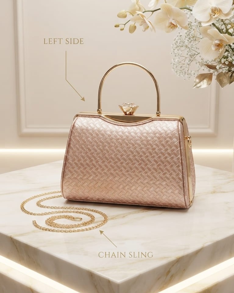 Edone Premium Party Clutch Bag for Women | Stylish Fancy Party Handbag | 1 Compartment | Elegant Small Clutch with Zip Closure for Special Occasions