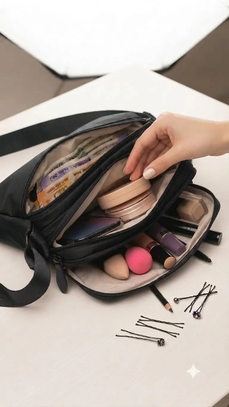 Aotian Frame Lock Travel Accessories Organizer Pouch in 4 Colors | Compact Travel Pouch with 2 Inside Pockets
