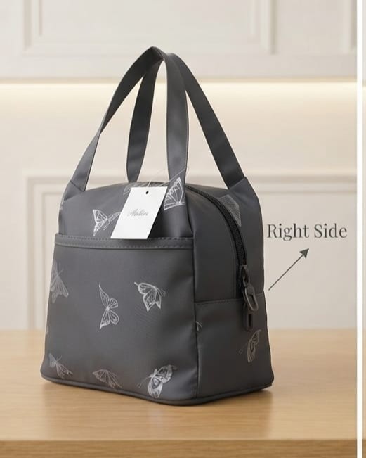 Premium Waterproof Women Tiffin Bag | Stylish Lunch Carry Bag with Front Pocket | 1 Compartment + inside Pocket | Multi-Color Daily Use Tiffin Bag