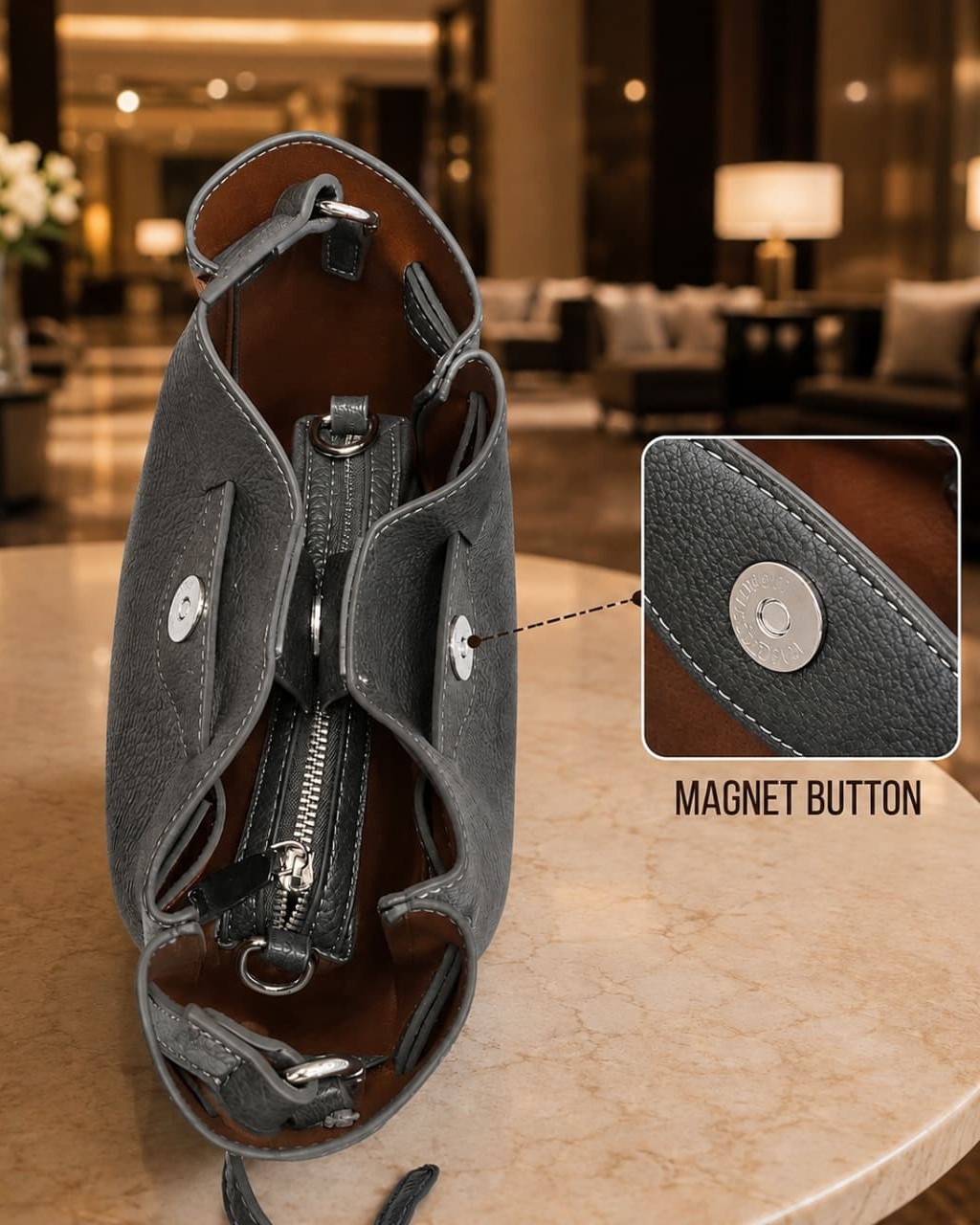 Imported Premium Soft Finish Mini Tote Bag Combo | Stylish Casual Everyday Handbag for Women