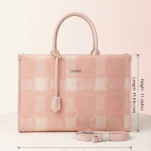 EDONE Premium Pink Laptop Bag for Women | Stylish Office & College Briefcase Tote
