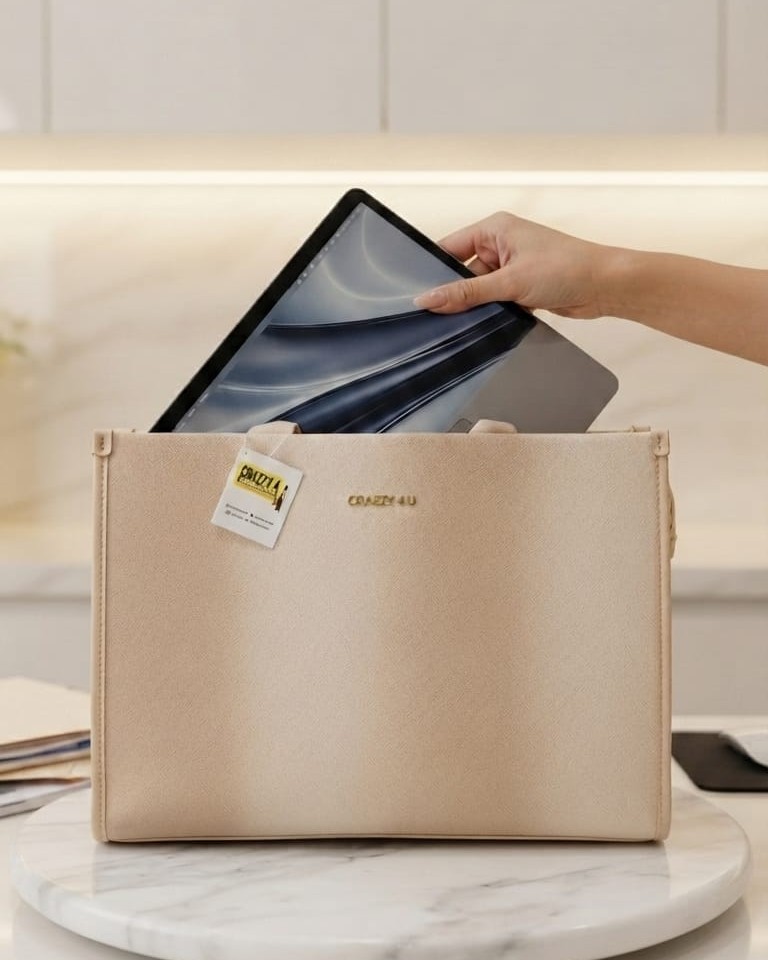 Paris & Classic Zole Premium Laptop Bag for Women | High-End Office & College Briefcase Tote