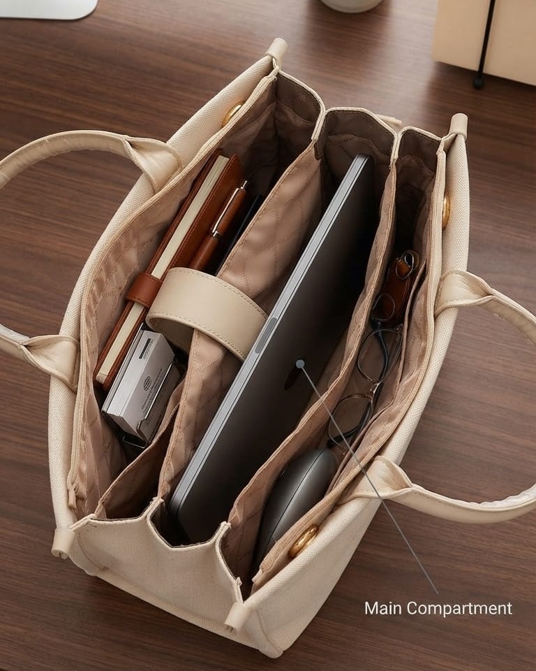 Paris & Classic Zole Premium Laptop Bag for Women | High-End Office & College Briefcase Tote