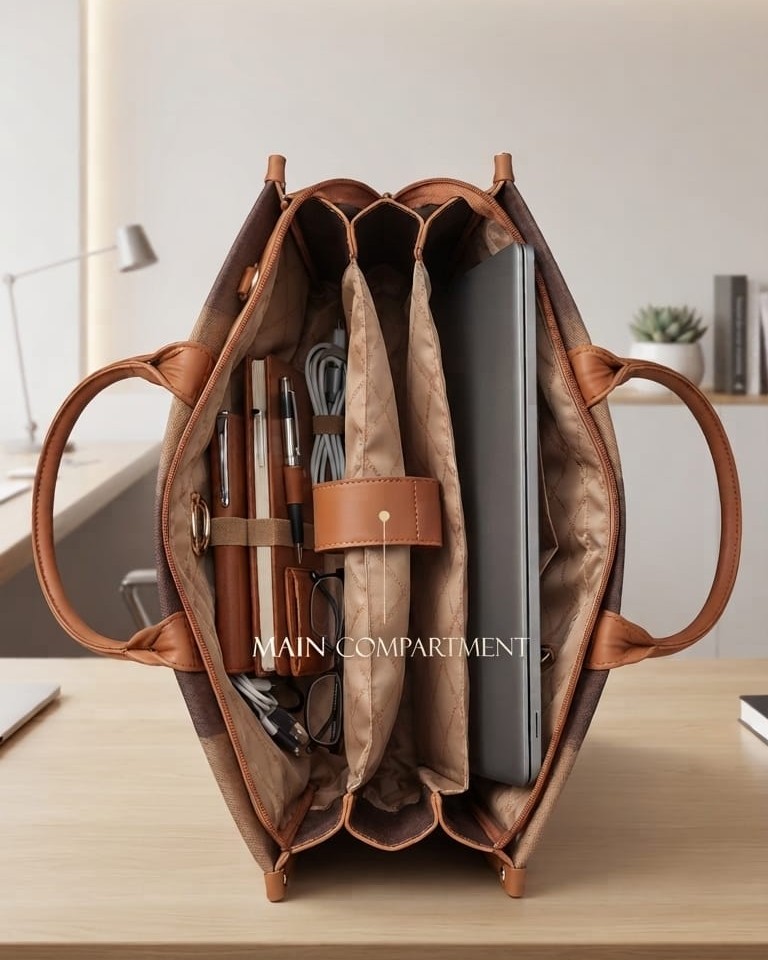 Paris & Classic Zole Premium Laptop Bag for Women | High-End Office & College Briefcase Tote