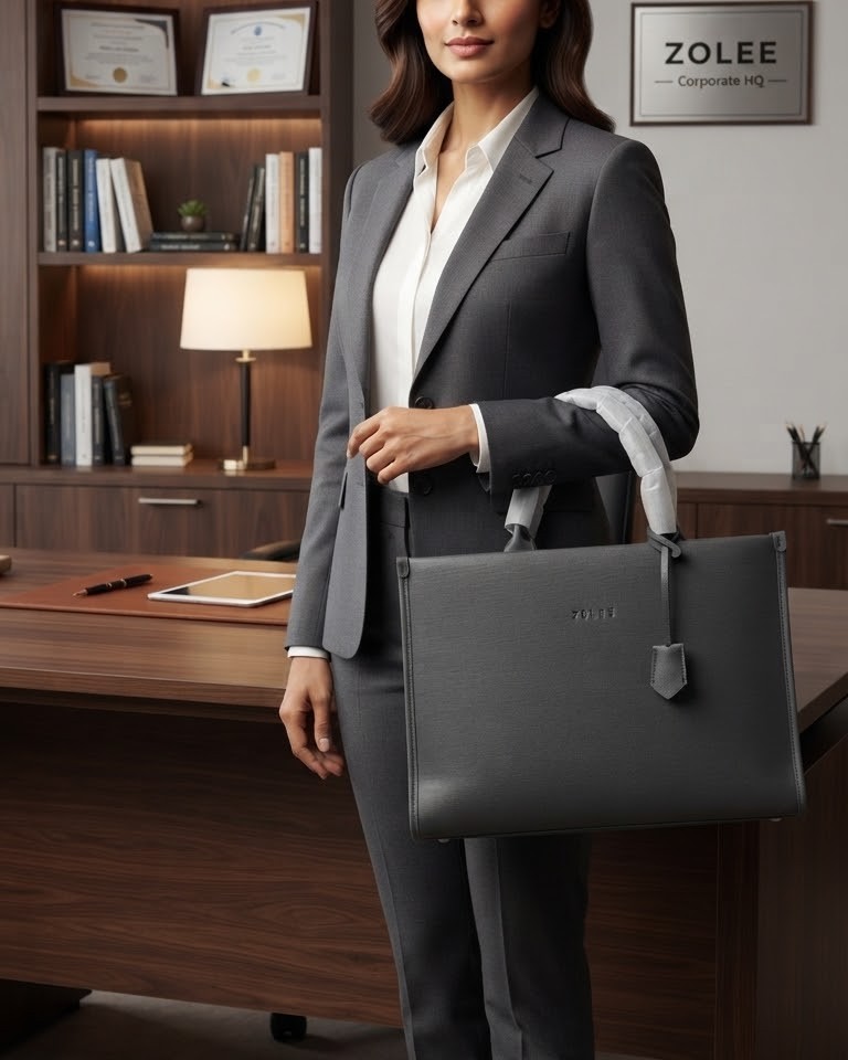 Zole Premium Laptop Bag for Women | High-End Office & College Briefcase Tote