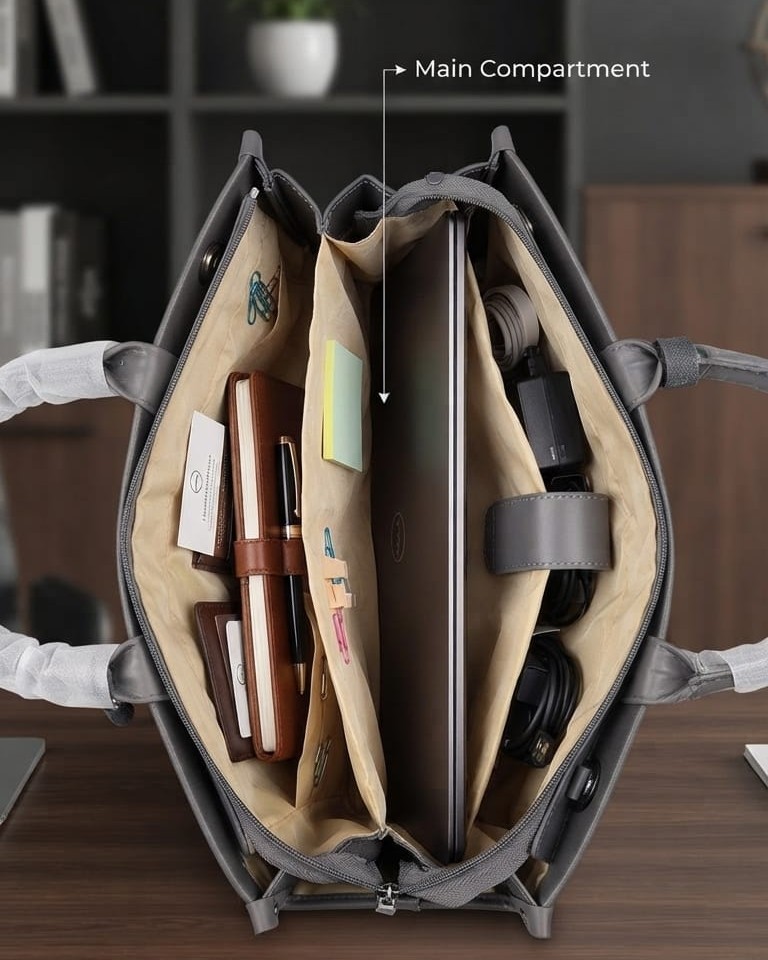 Zole Premium Laptop Bag for Women | High-End Office & College Briefcase Tote
