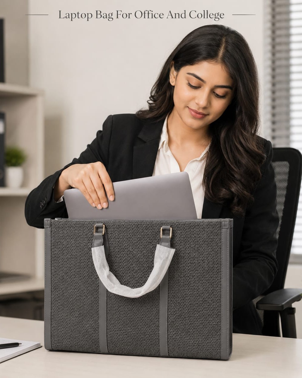 Paris & Classic Premium Laptop Bag for Women | High-End Office & College Briefcase Backpack Tote