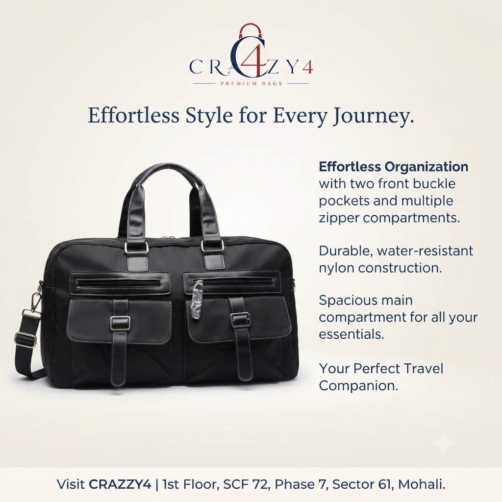 Imported Premium Cabin Size Travel Duffle Bag | High-End Unisex Luggage & Overnighter Travel Bag