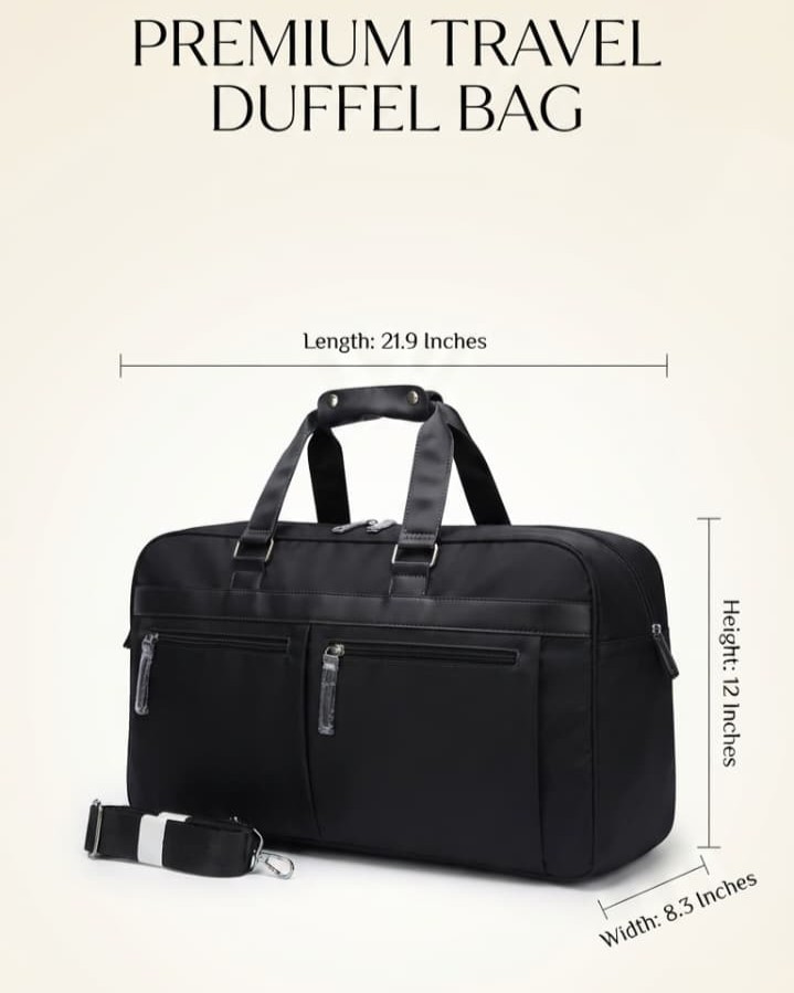 Imported Premium Cabin Size Travel Duffle Bag | High-End Unisex Luggage & Overnighter Travel Bag