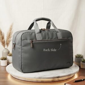 EDGE Premium Travel Duffle Bag in Grey, Black & Green | High-End Unisex Luggage & Weekender Purse