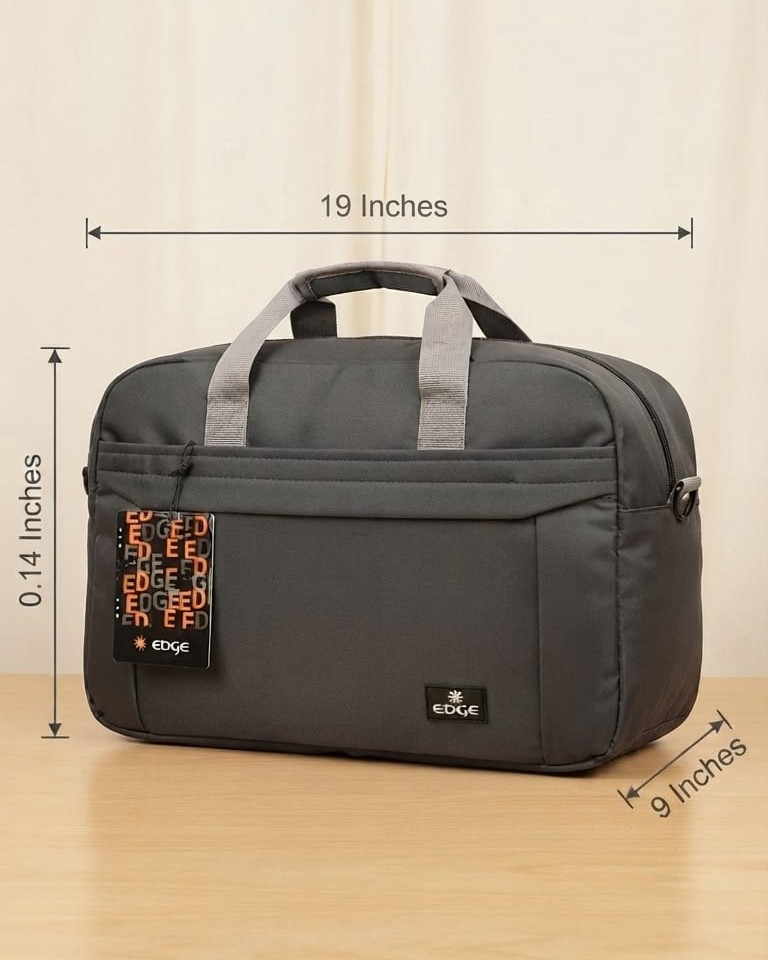EDGE Premium Travel Duffle Bag in Grey, Black & Green | High-End Unisex Luggage & Weekender Purse
