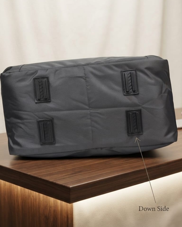 EDGE Premium Travel Duffle Bag in Grey, Black & Green | High-End Unisex Luggage & Weekender Purse