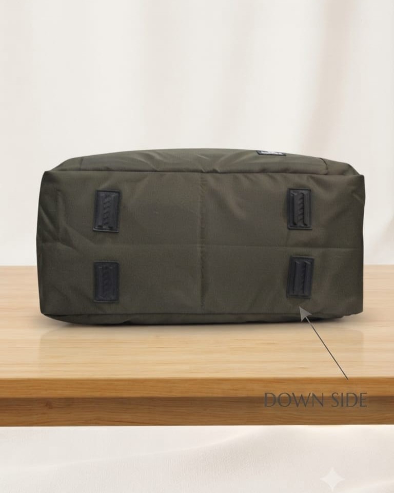EDGE Premium Travel Duffle Bag in Grey, Black & Green | High-End Unisex Luggage & Weekender Purse