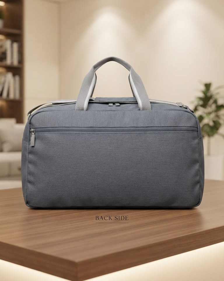 EDGE Premium Travel Duffle Bag in Grey, Black & Green | High-End Unisex Luggage & Weekender Purse