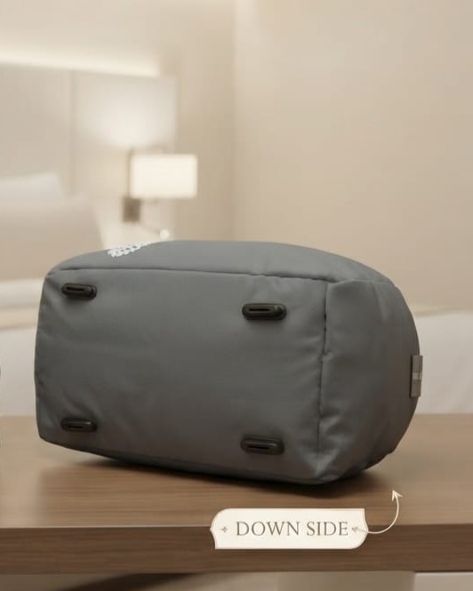 EDGE Premium Travel Duffle Bag in Grey, Black & Green | High-End Unisex Luggage & Weekender Purse
