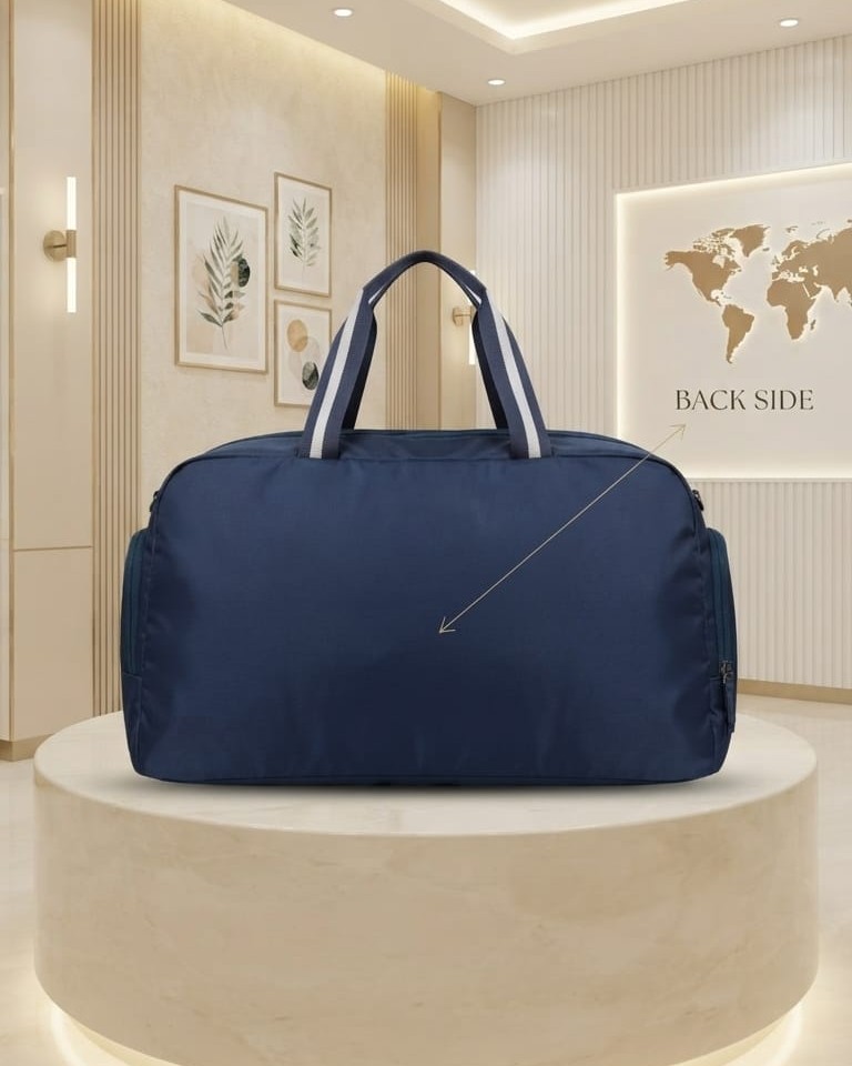 American Tourister Premium Travel Duffle Bag in Grey & Blue | High-End Unisex Luggage & Overnighter Bag