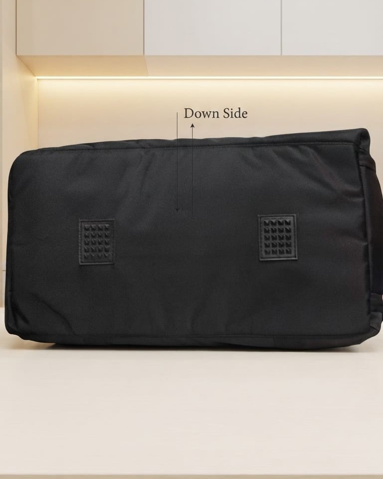 CK Premium Heavy Matty Travel Duffle Bag in Black | High-End Extra-Spacious Luggage & Weekender Bag