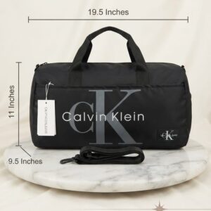 CK Premium Heavy Matty Travel Duffle Bag in Black | High-End Extra-Spacious Luggage & Weekender Bag