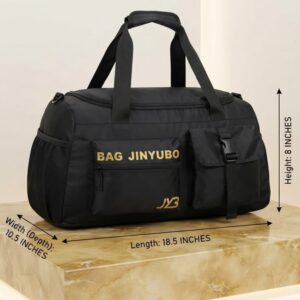 Bag Jinyubo Premium Matty Cotton Travel Duffle Bag in Black | High-End Unisex Luggage & Weekender Bag