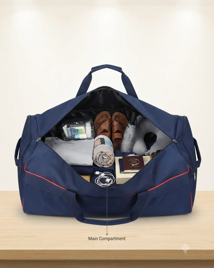 Edge Premium Heavy Matty Extra Large Storage Bag in Black, Navy & Purple | High-End Heavy-Duty Storage & Organizer Bag