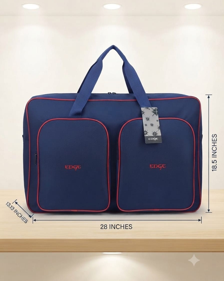 Edge Premium Heavy Matty Extra Large Storage Bag in Black, Navy & Purple | High-End Heavy-Duty Storage & Organizer Bag