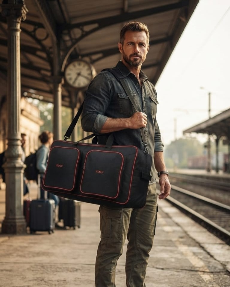 Edge Premium Heavy Matty Extra Large Storage Bag in Black, Navy & Purple | High-End Heavy-Duty Storage & Organizer Bag