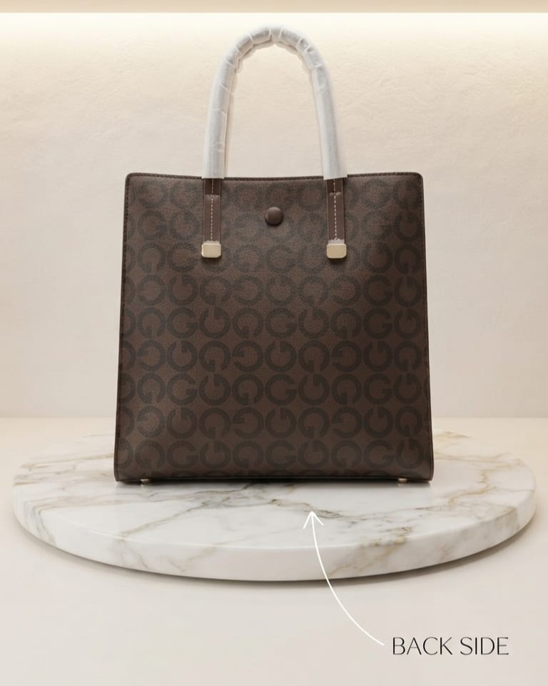 Ada & Paris Premium Faux Leather Laptop Bag in Black & Brown | High-End Office & College Briefcase Tote