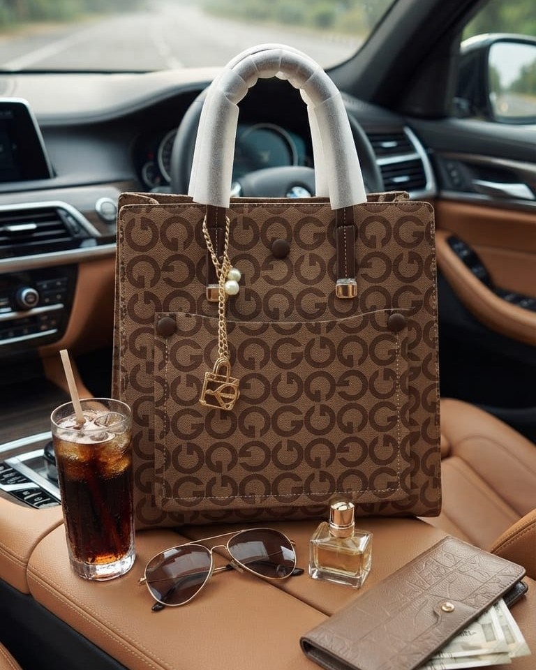 Ada & Paris Premium Faux Leather Laptop Bag in Black & Brown | High-End Office & College Briefcase Tote