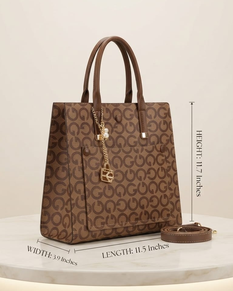 Ada & Paris Premium Faux Leather Laptop Bag in Black & Brown | High-End Office & College Briefcase Tote