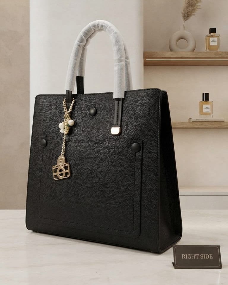 Ada & Paris Premium Faux Leather Laptop Bag in Black, Brown & Tan | High-End Office & College Briefcase Tote