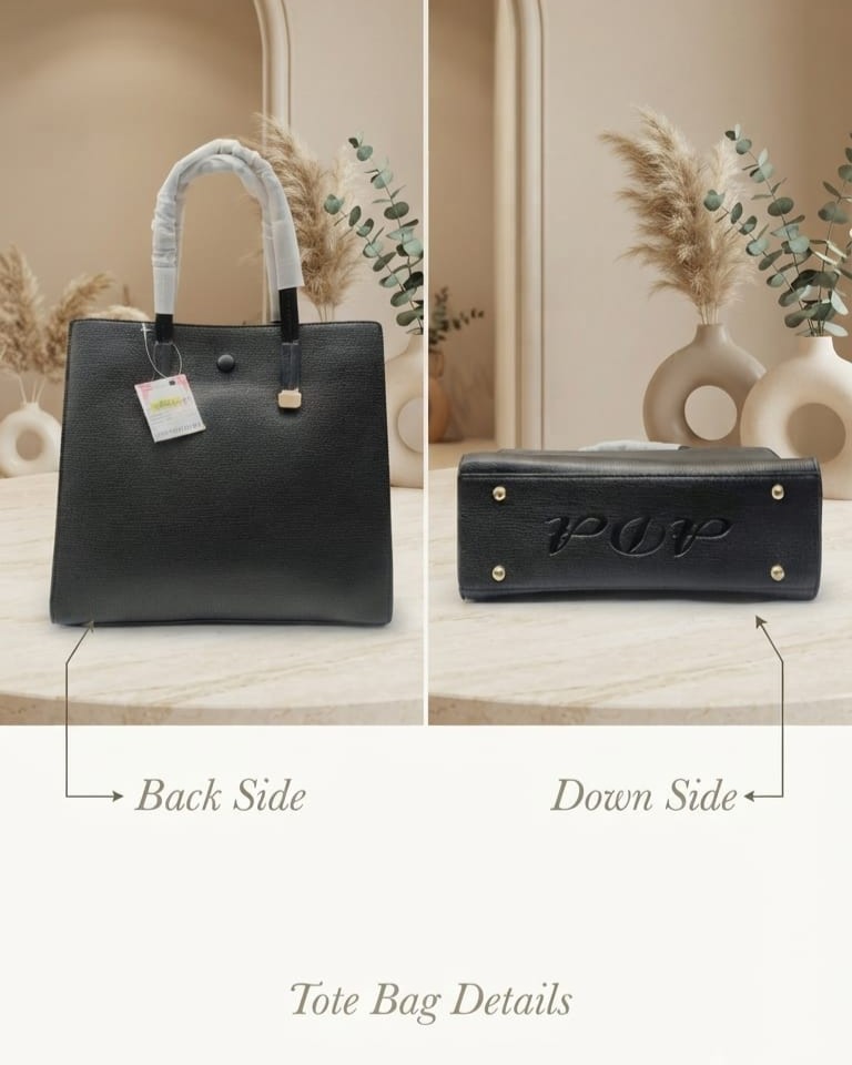Ada & Paris Premium Faux Leather Laptop Bag in Black, Brown & Tan | High-End Office & College Briefcase Tote