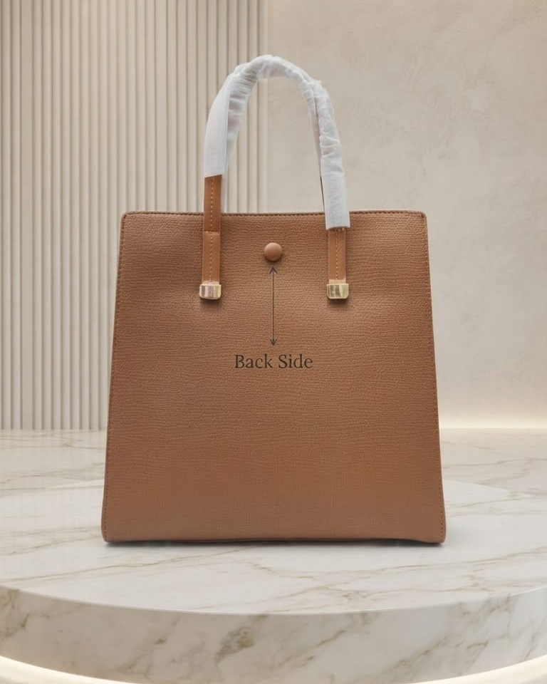 Ada & Paris Premium Faux Leather Laptop Bag in Black, Brown & Tan | High-End Office & College Briefcase Tote
