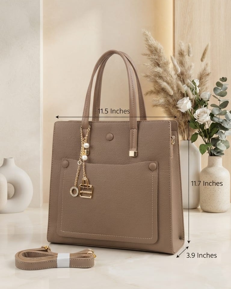 Ada & Paris Premium Faux Leather Laptop Bag in Black, Brown & Tan | High-End Office & College Briefcase Tote