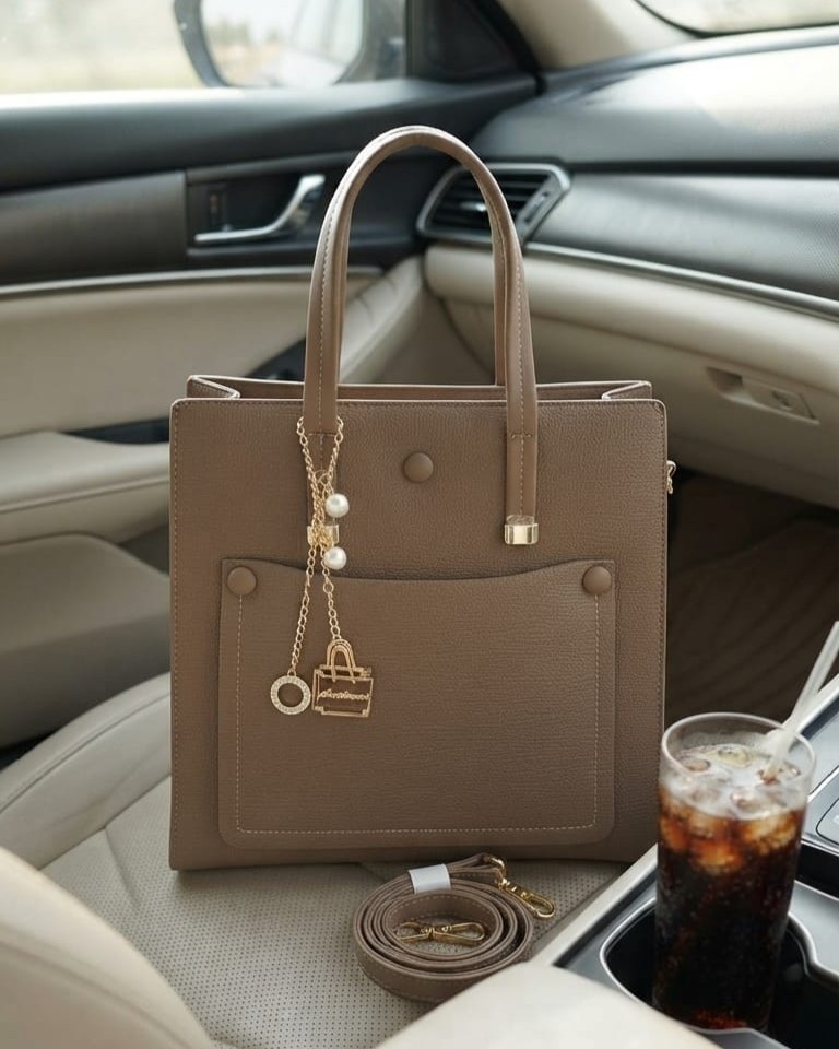 Ada & Paris Premium Faux Leather Laptop Bag in Black, Brown & Tan | High-End Office & College Briefcase Tote