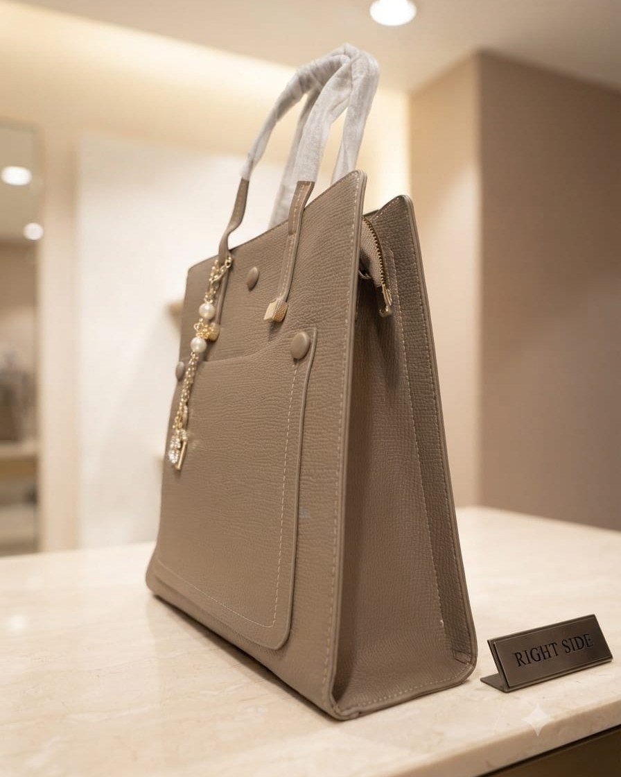 Ada & Paris Premium Faux Leather Laptop Bag in Black, Brown & Tan | High-End Office & College Briefcase Tote