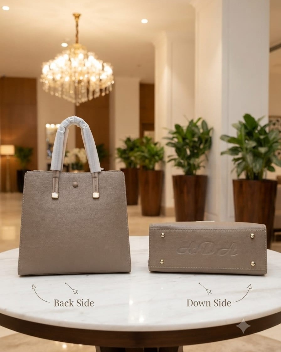 Ada & Paris Premium Faux Leather Laptop Bag in Black, Brown & Tan | High-End Office & College Briefcase Tote