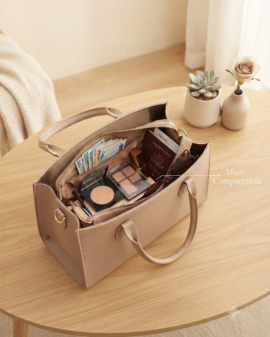 Ada & Paris Premium Faux Leather Laptop Bag in Black, Brown & Tan | High-End Office & College Briefcase Tote