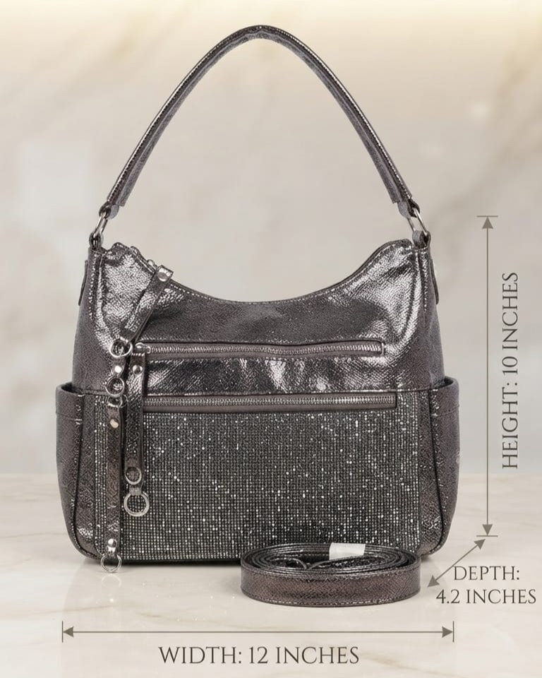 Imported Soft PU Leather Luxurious Hobo Bag in Trendy Shades | Designer Shoulder Purse for Women