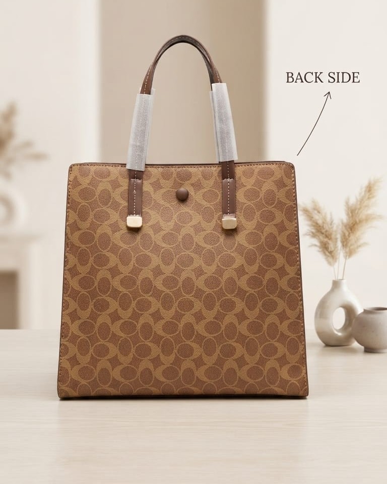 Ada & Paris Premium Faux Leather Laptop Bag in Black, Brown & Tan | High-End Office & College Briefcase Tote