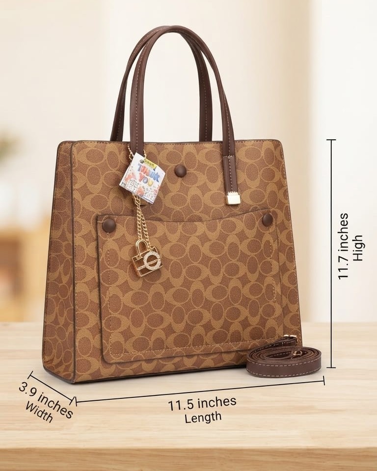 Ada & Paris Premium Faux Leather Laptop Bag in Black, Brown & Tan | High-End Office & College Briefcase Tote