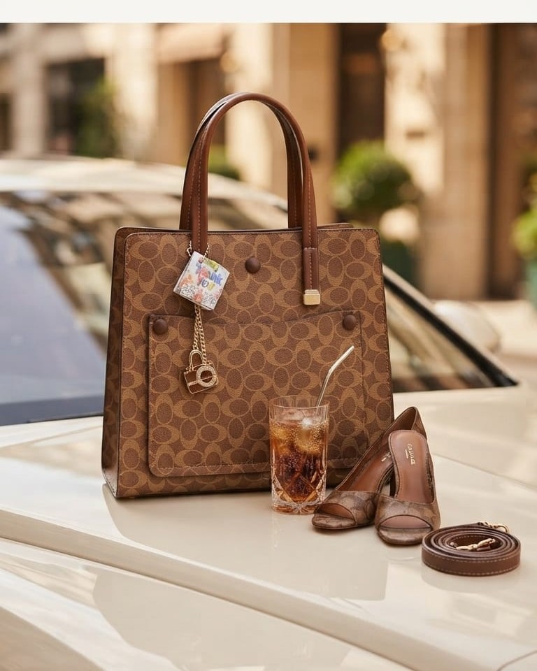 Ada & Paris Premium Faux Leather Laptop Bag in Black, Brown & Tan | High-End Office & College Briefcase Tote