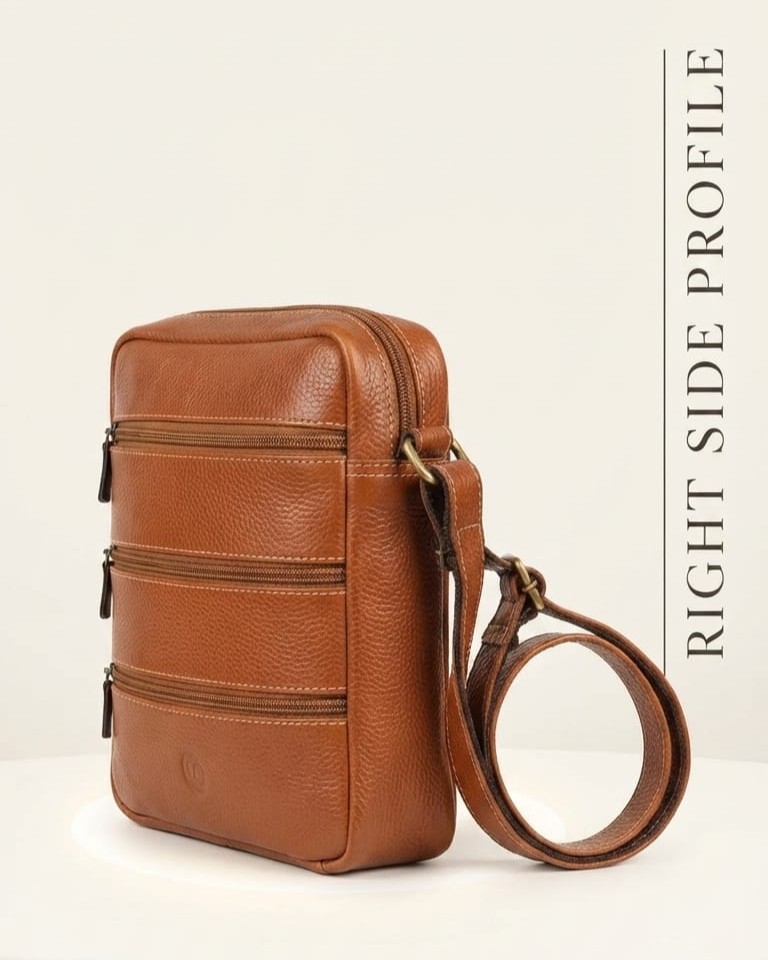 Eliance Pure Leather Travel Document Kit Organizer in Tan | High-End Travel Pouch & Executive Organizer